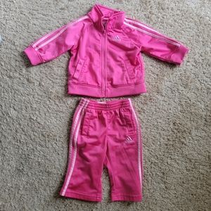 Adidas Baby Girl Track Suit Pink Size 9 Months